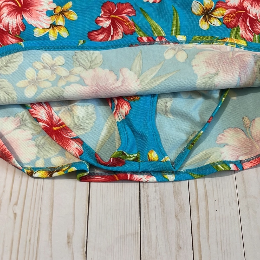Vintage Liz Claiborne Hibiscus swim suit EUC - Picture 6 of 11
